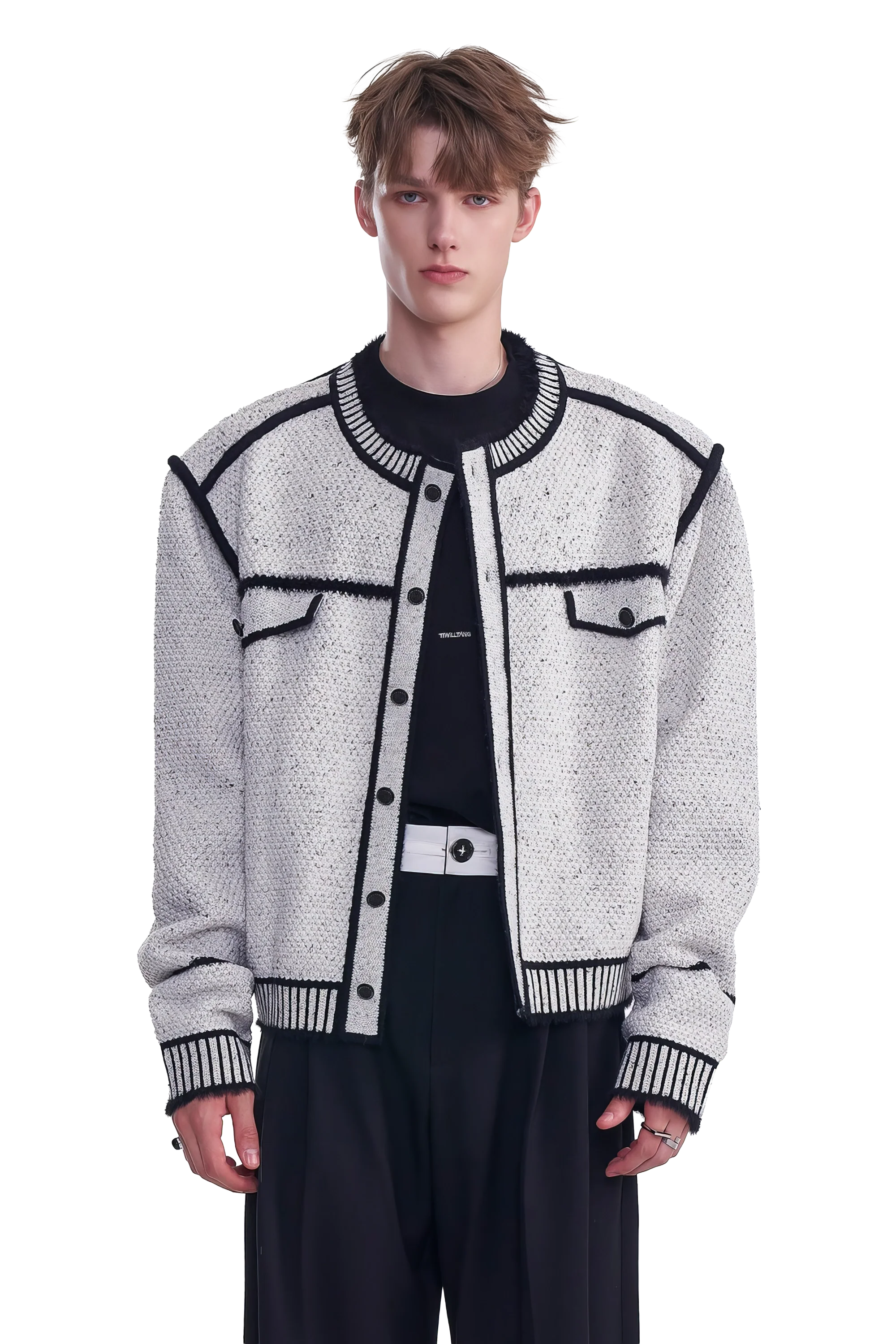 4inme | Men's Knit Sweater Jacket