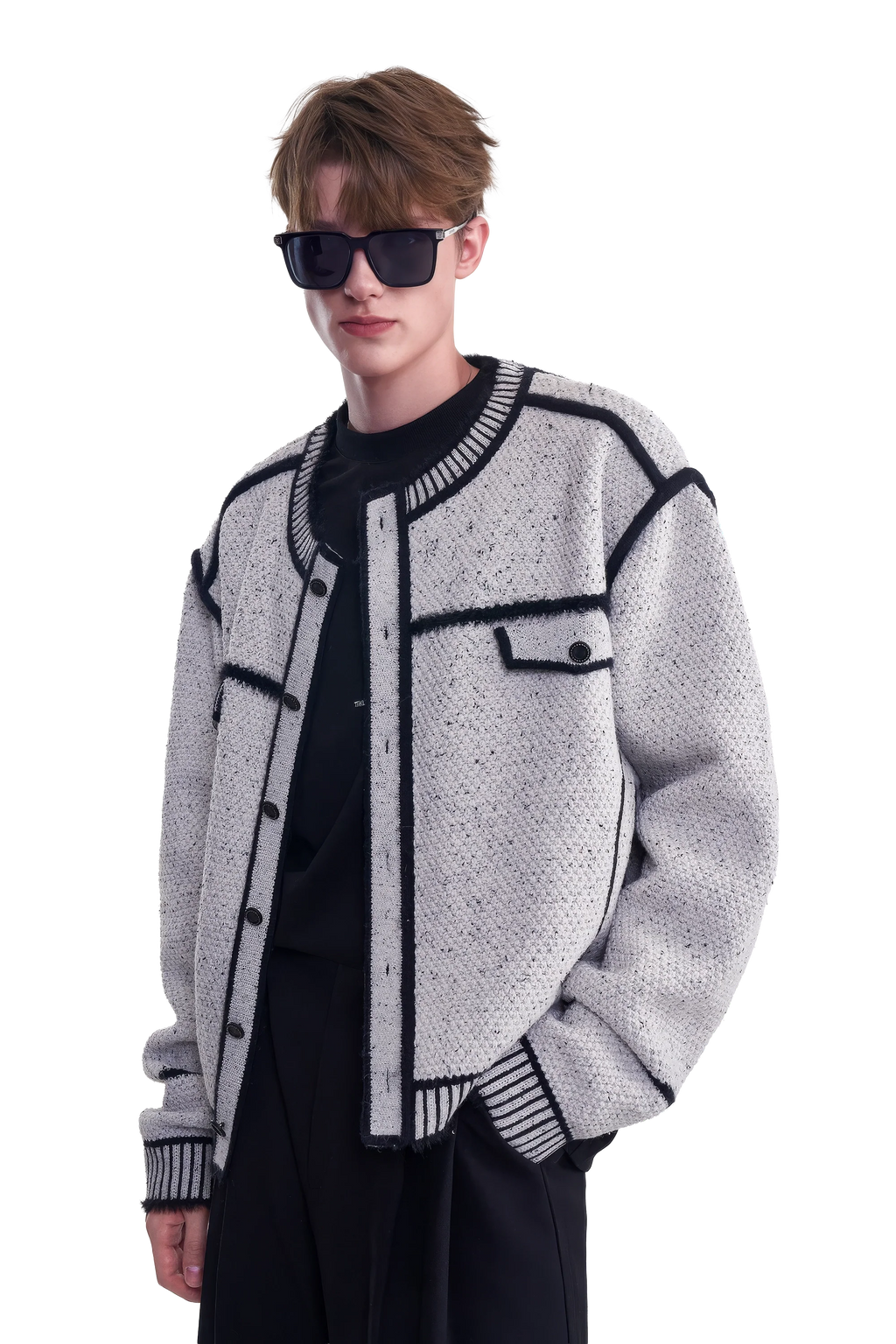 4inme | Men's Knit Sweater Jacket