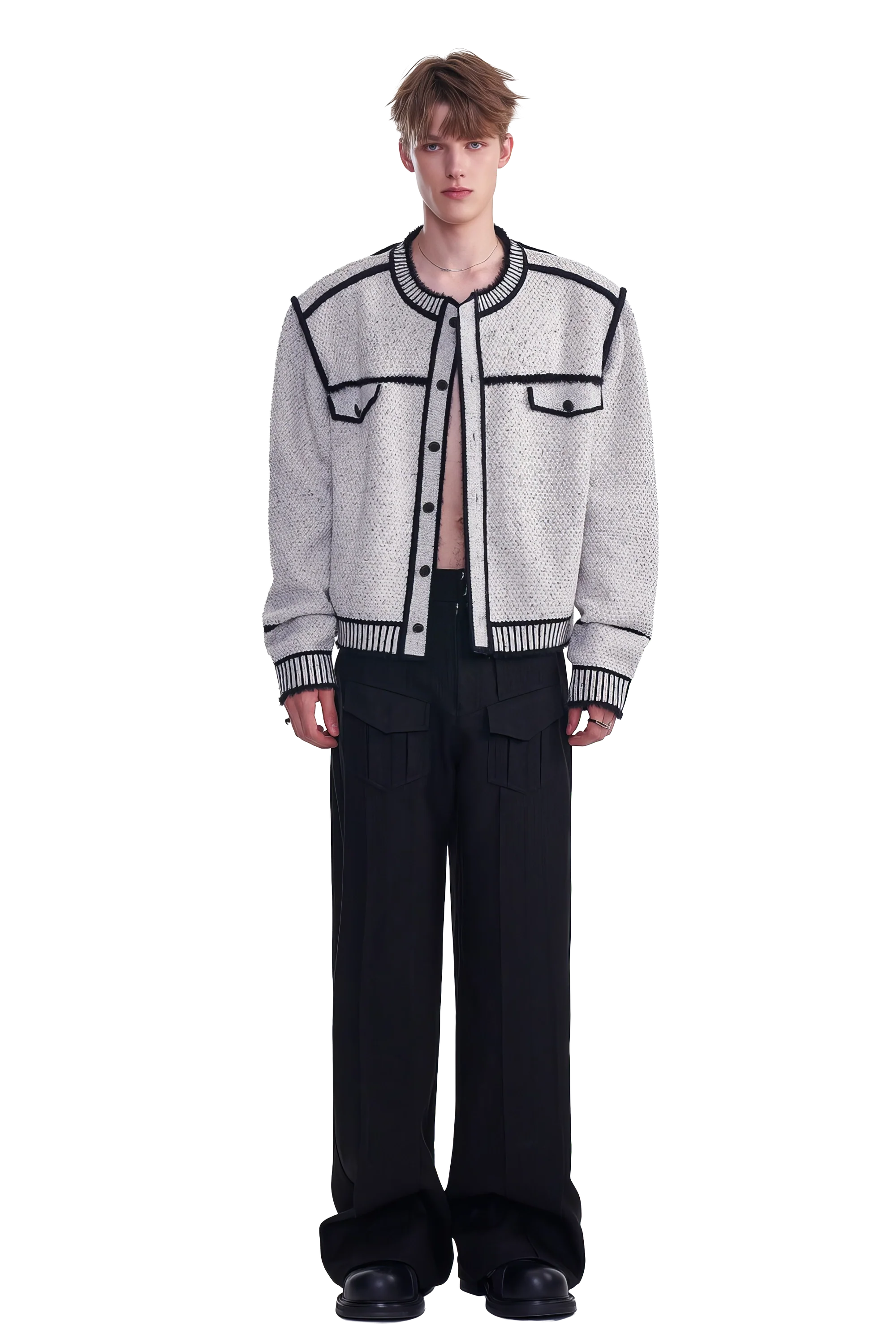 4inme | Men's Knit Sweater Jacket
