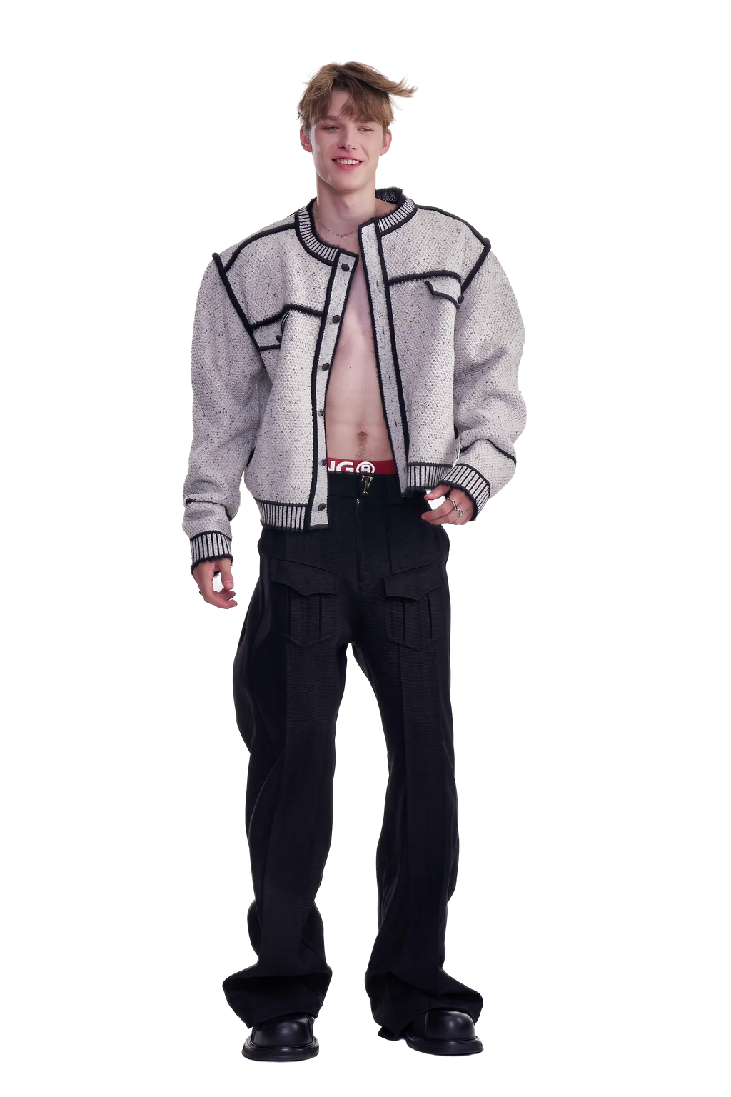 4inme | Men's Knit Sweater Jacket