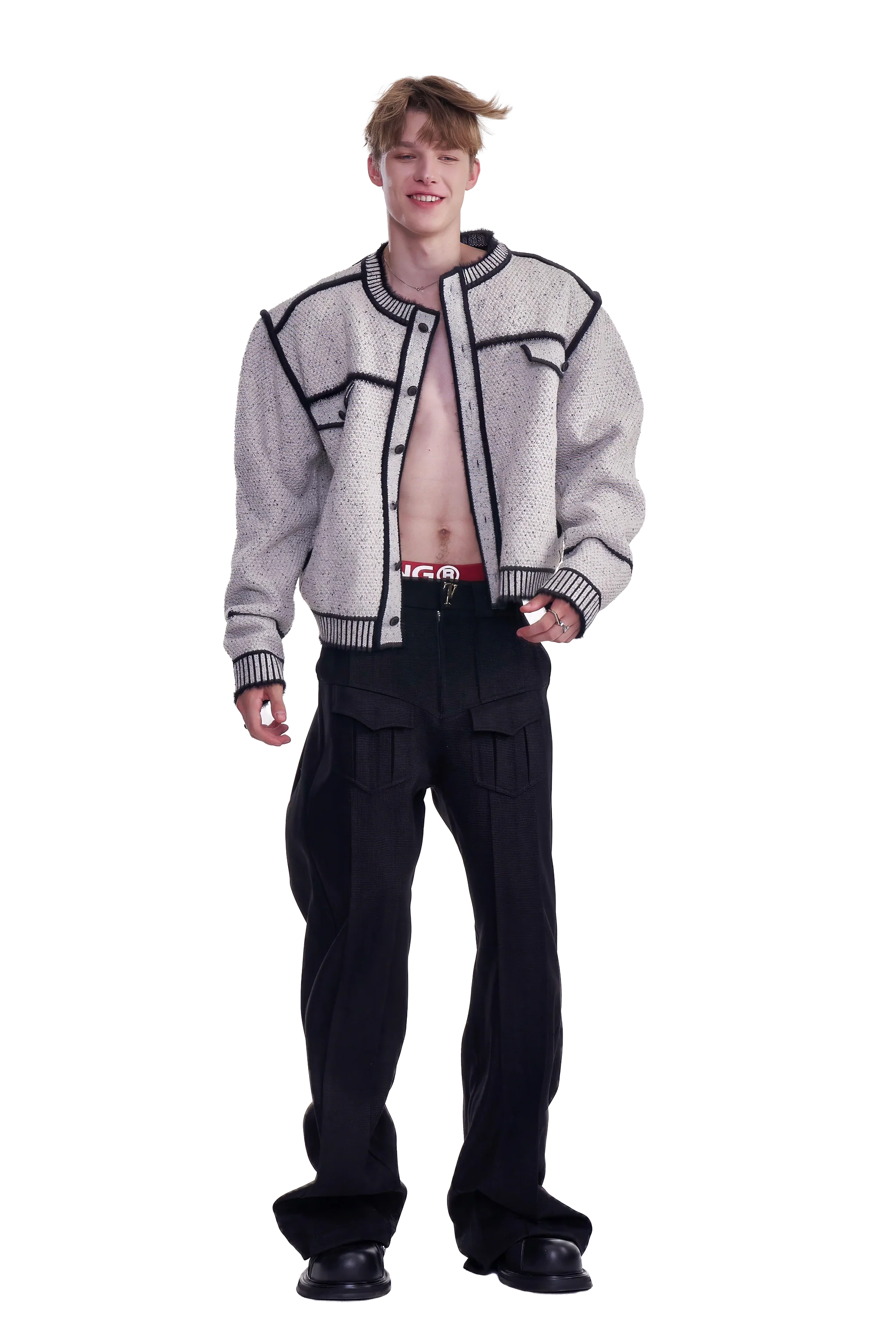 4inme | Men's Knit Sweater Jacket