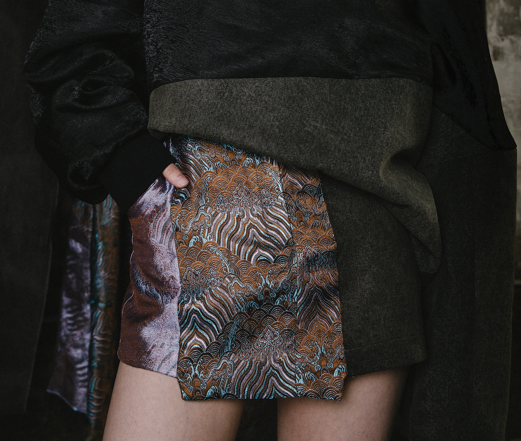 DAWANG | Dan Denim Patch Mini Skirt