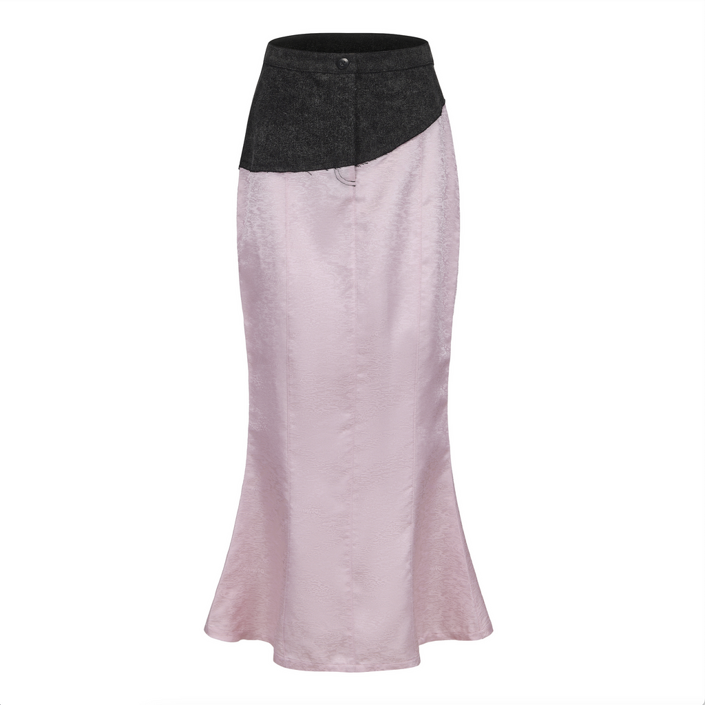 DAWANG | Fei Patch Fishtail Maxi Skirt