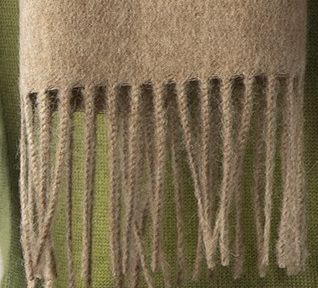 Purely Alpaca | Solid Weave Brushed Alpaca Scarf w/ Fringes