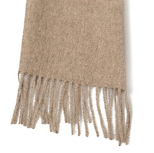 Purely Alpaca | Solid Weave Brushed Alpaca Scarf w/ Fringes