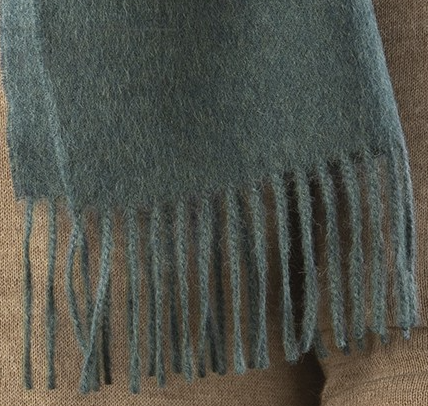 Purely Alpaca | Solid Weave Brushed Alpaca Scarf w/ Fringes