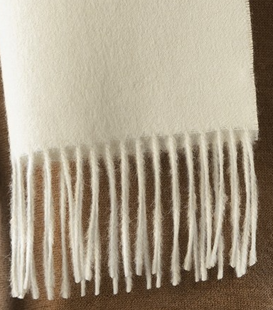 Purely Alpaca | Solid Weave Brushed Alpaca Scarf w/ Fringes