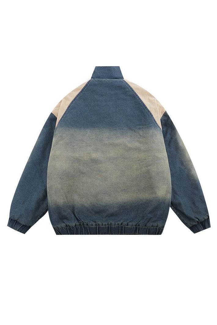 4inme | Vintage Embroidered Padded Denim Jacket