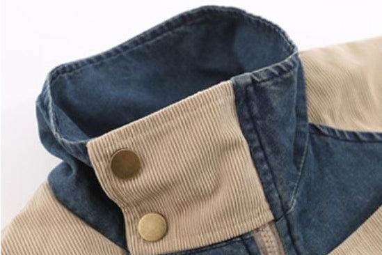 4inme | Vintage Embroidered Padded Denim Jacket