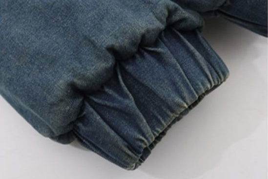 4inme | Vintage Embroidered Padded Denim Jacket