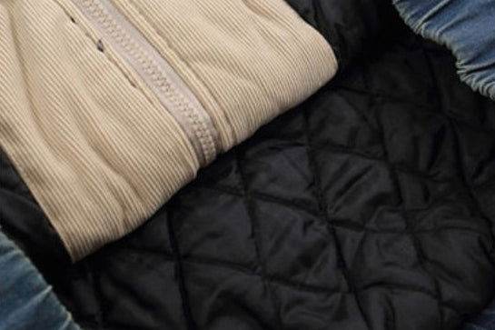 4inme | Vintage Embroidered Padded Denim Jacket