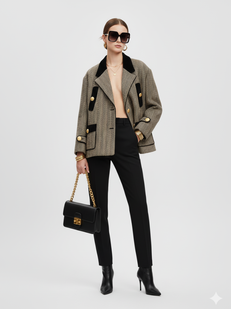 Women's Tweed Jacket BYMANYC ® New York | Herringbone