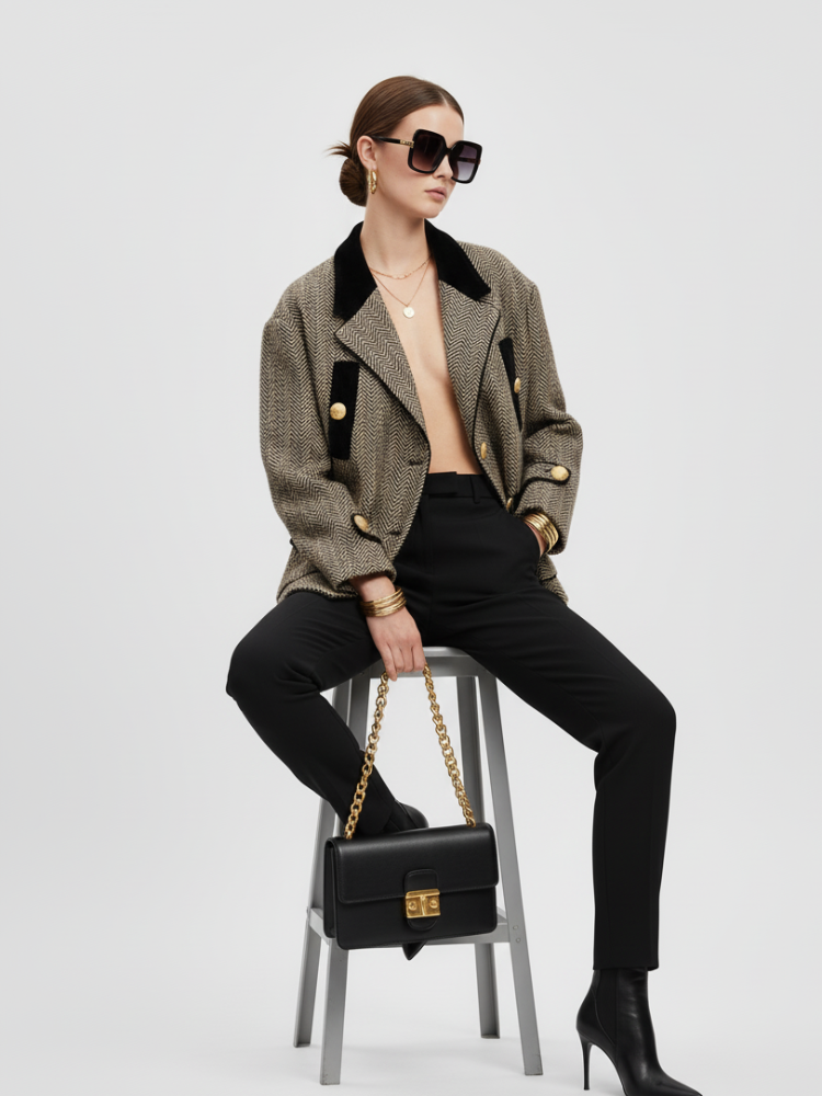 Women's Tweed Jacket BYMANYC ® New York | Herringbone