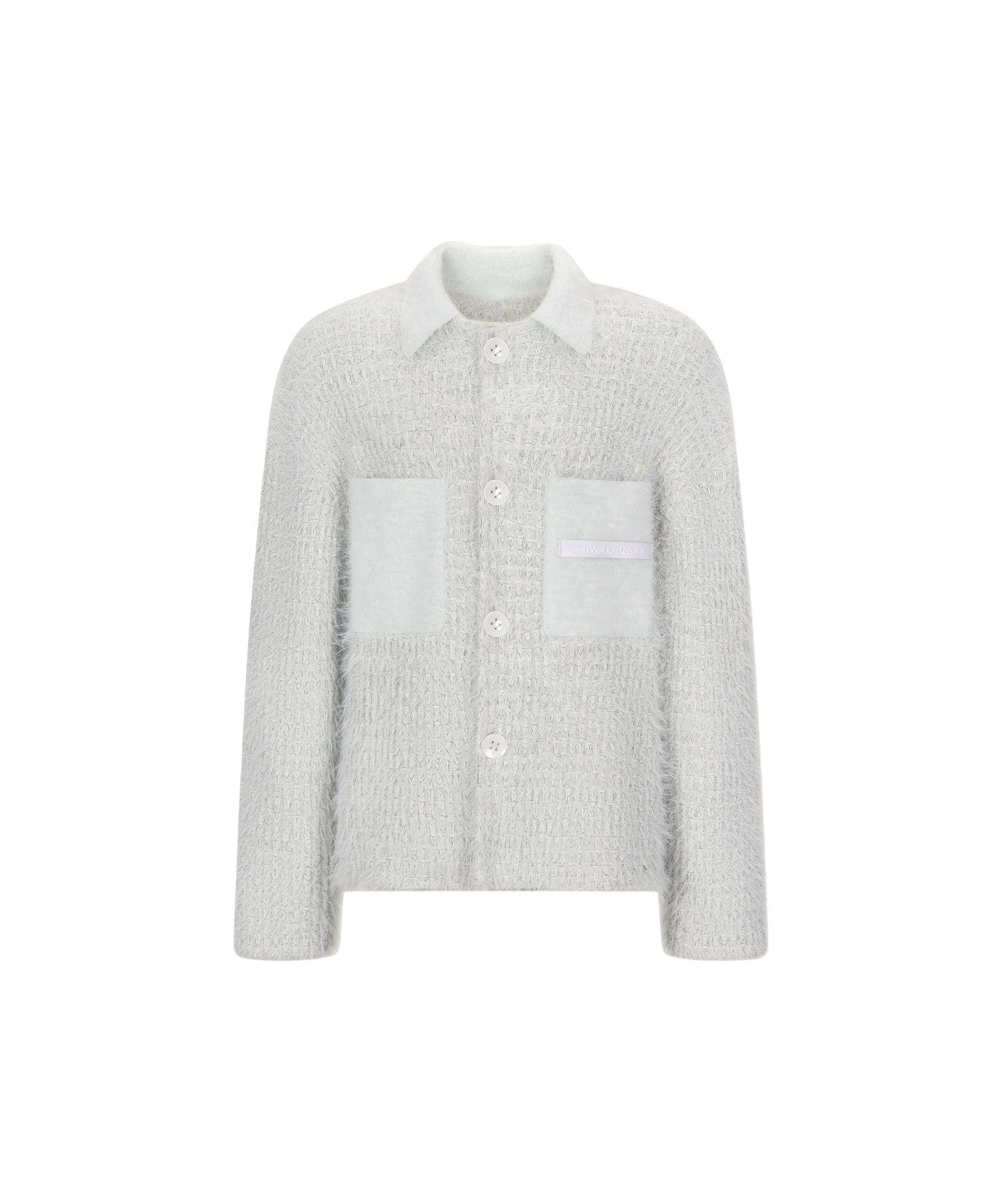 4inme | Men's White Knit Cardigan