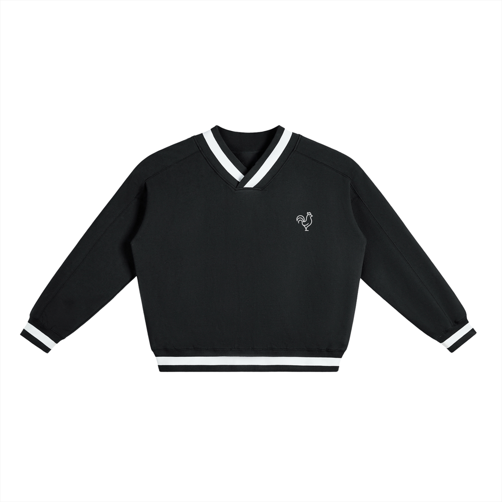 V-Neck Sweatshirt | The Classic Sweater [Black]