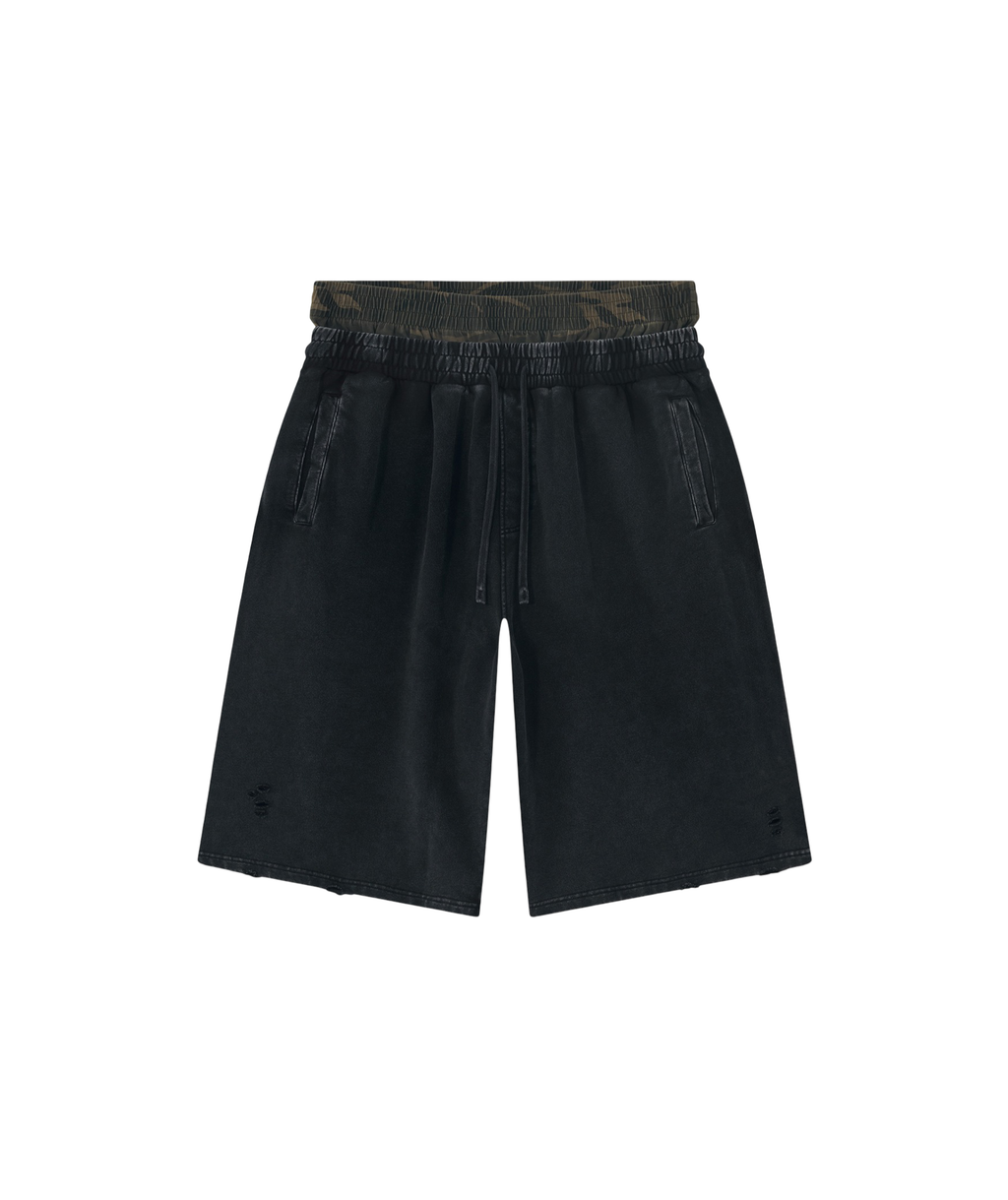 Gallo Jean | Distressed Double Waisted Shorts