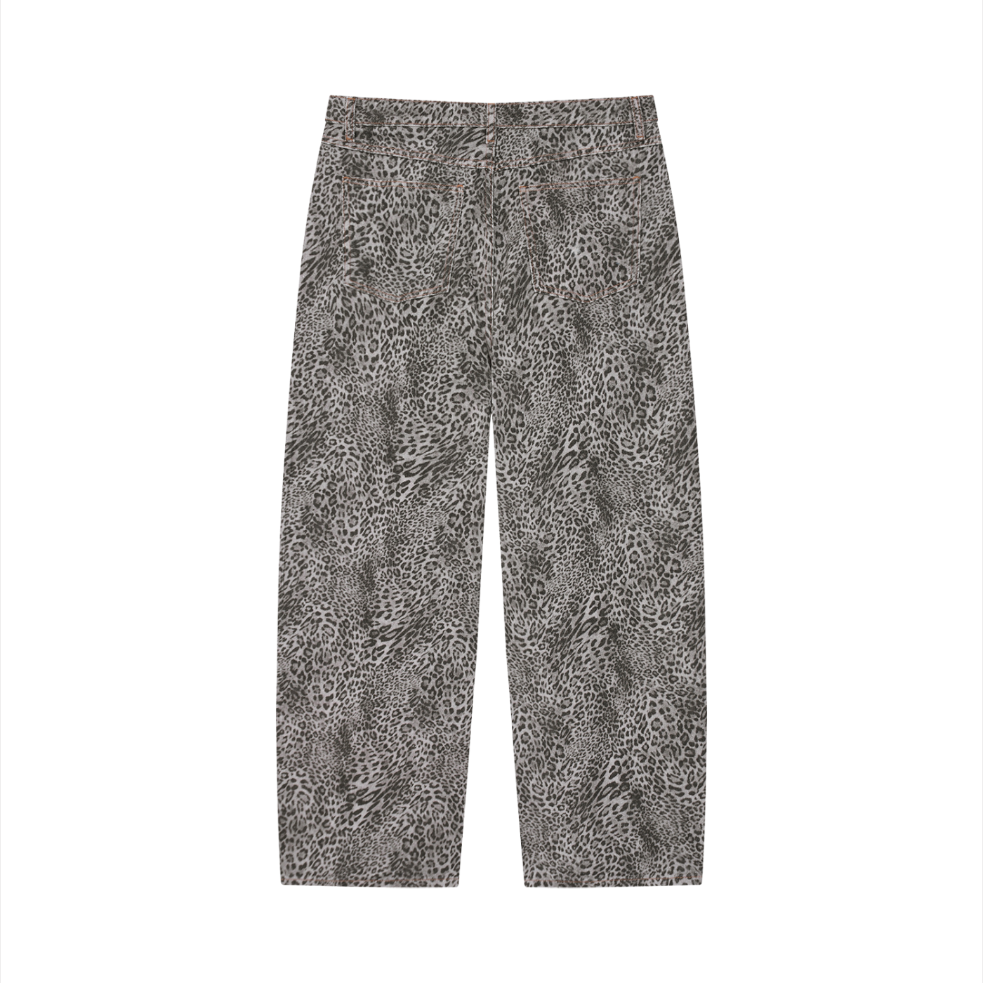 Gallo Jean | Vintage Wash Leopard Wide Leg Jeans