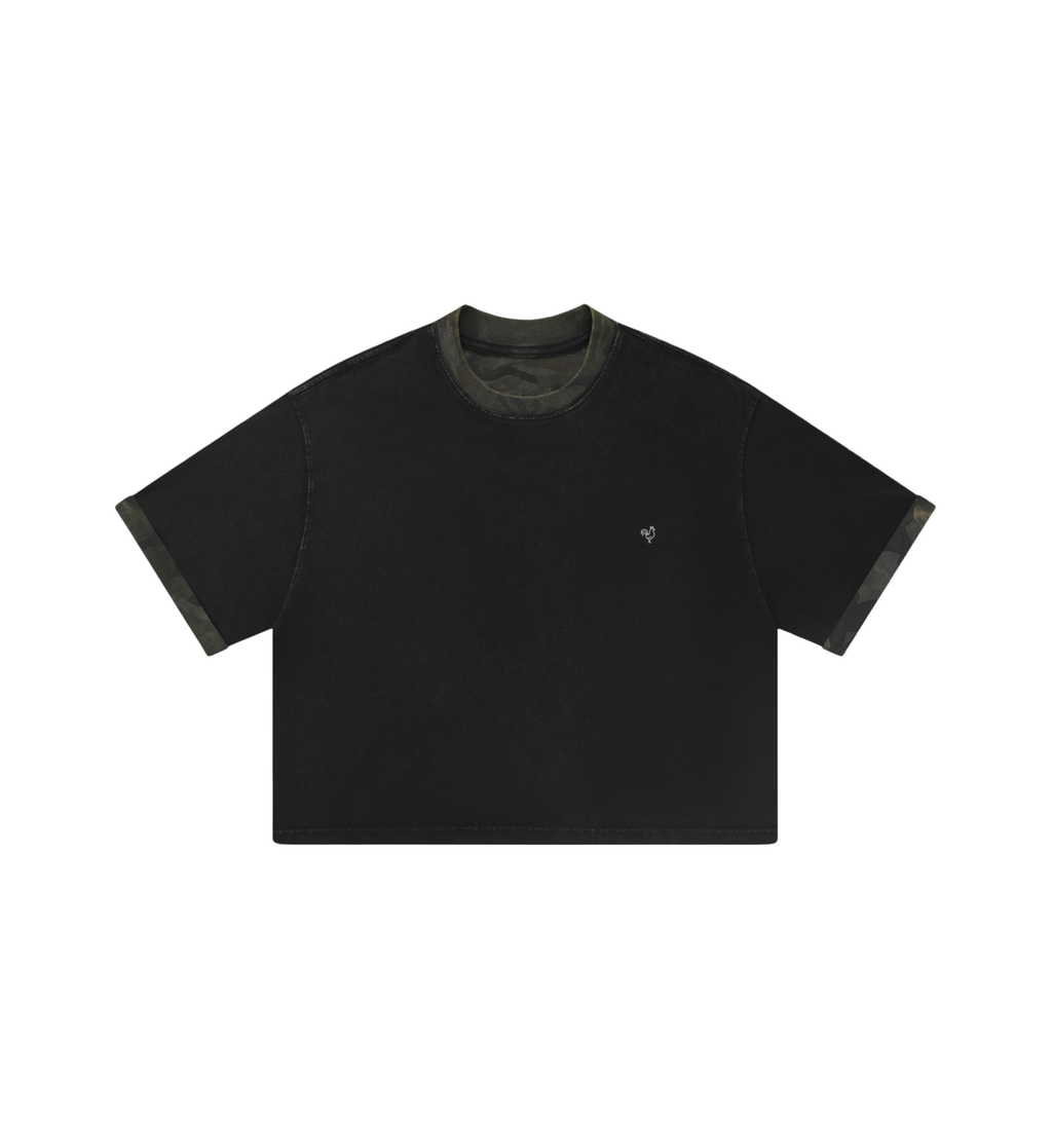 Gallo Jean | Mineral Washed Boxy Panel T-Shirt