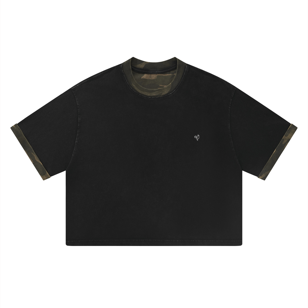 Gallo Jean | Mineral Washed Boxy Panel T-Shirt