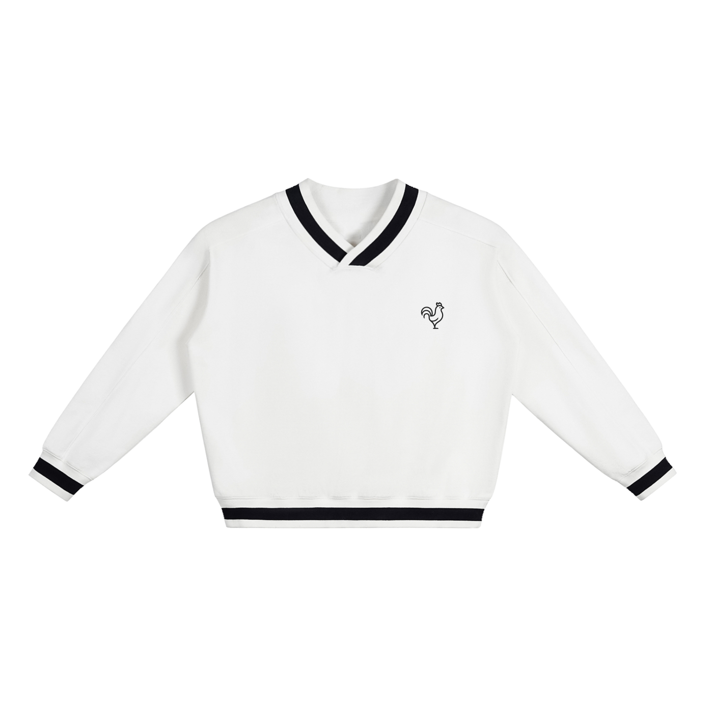 V-Neck Sweatshirt | The Classic Sweater [White]