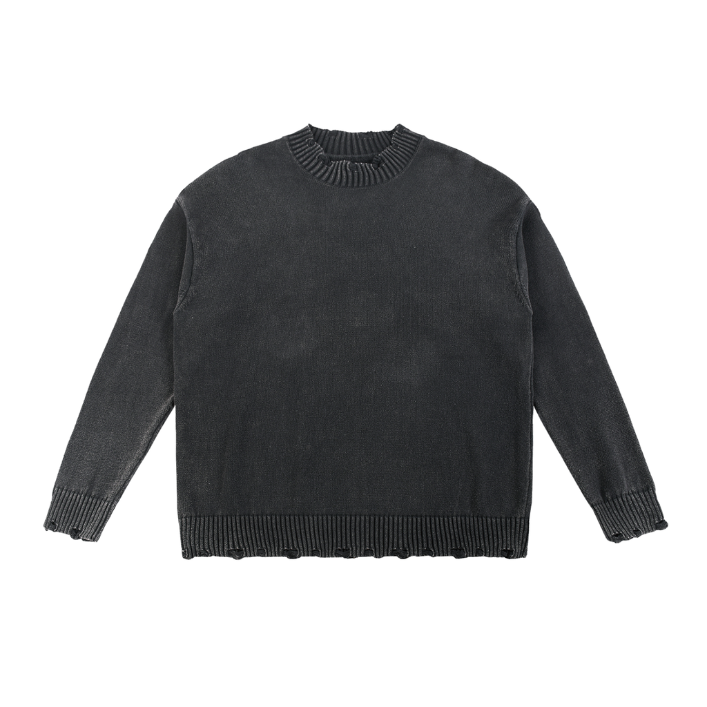 GALLO JEAN | Vintage Washed Frayed Sweater