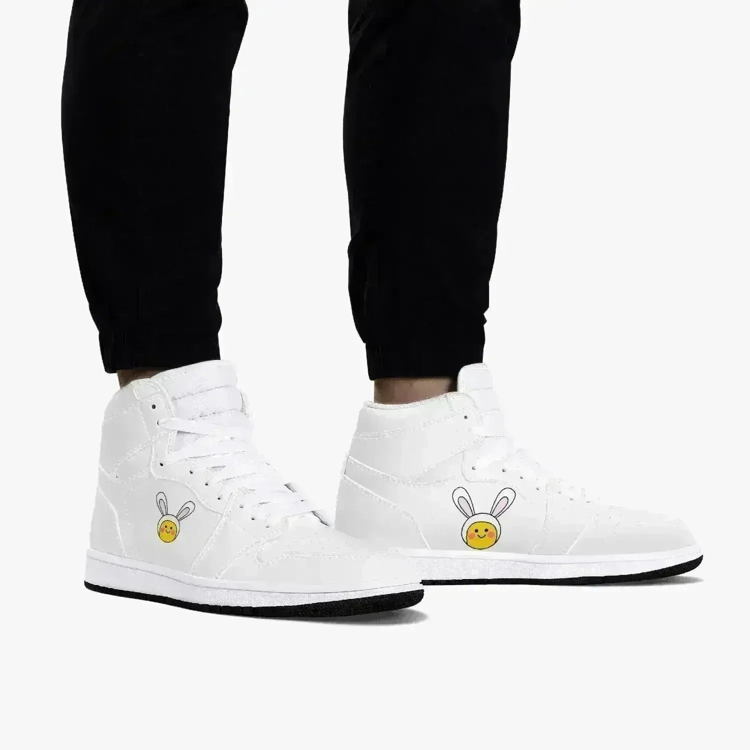 Jacki Easlick | Lux Bunny High-Top Leather Sneakers