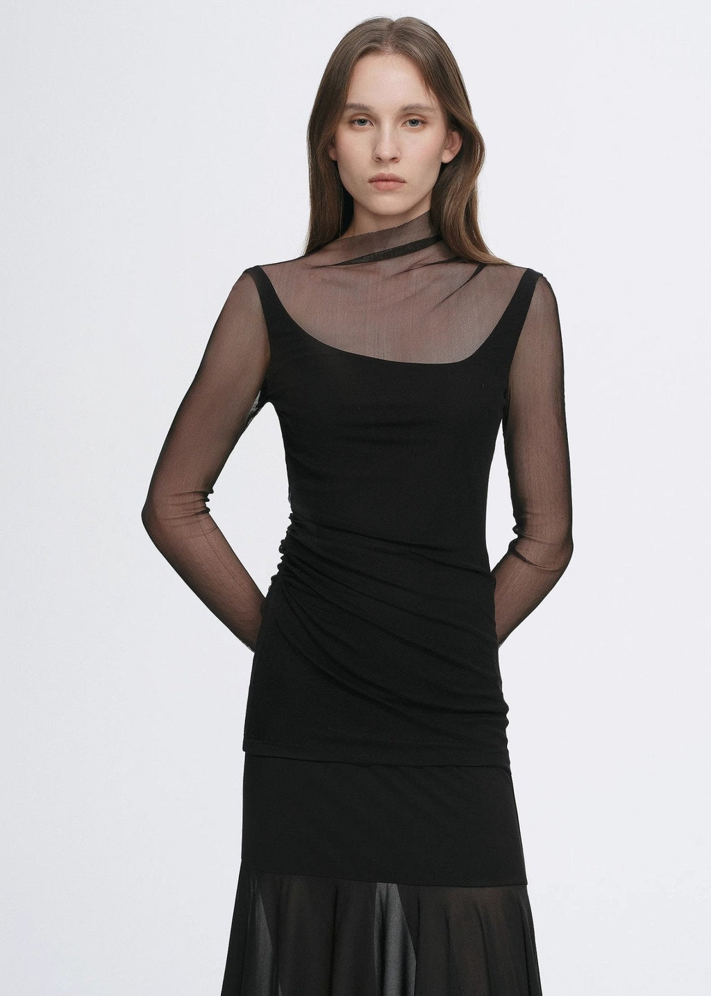 FIRELADY FUR | Double-Layer Fake Two-Piece Top