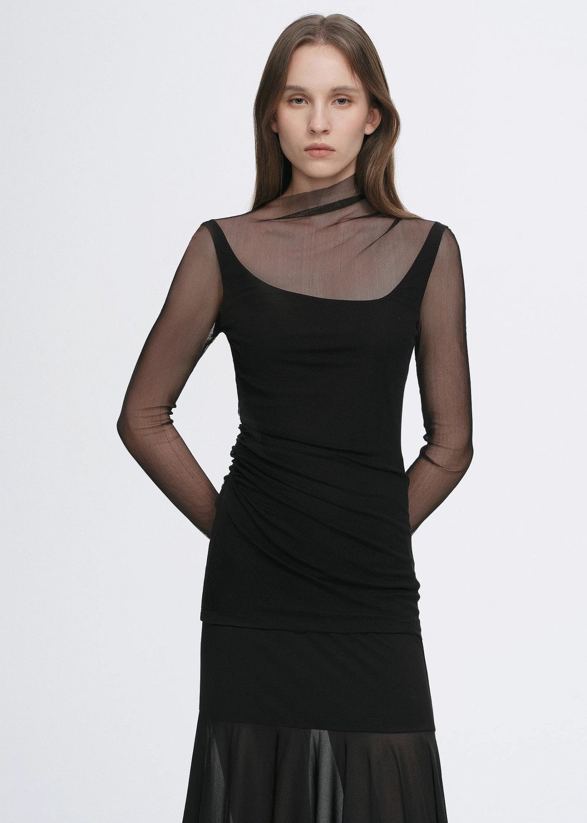 FIRELADY FUR | Double-Layer Fake Two-Piece Top