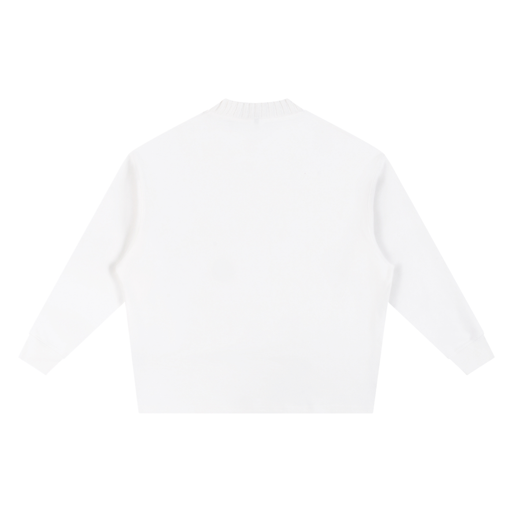 GALLO JEAN | Knit Cotton Blend Round Neck Oversized Sweatshirt