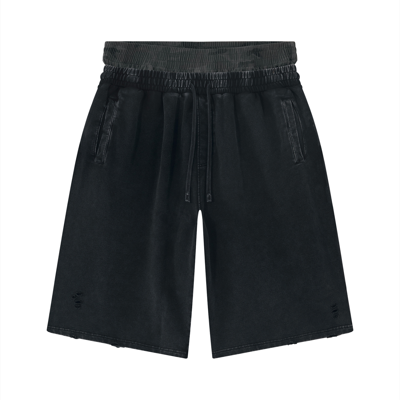 Gallo Jean | Distressed Double Waisted Shorts