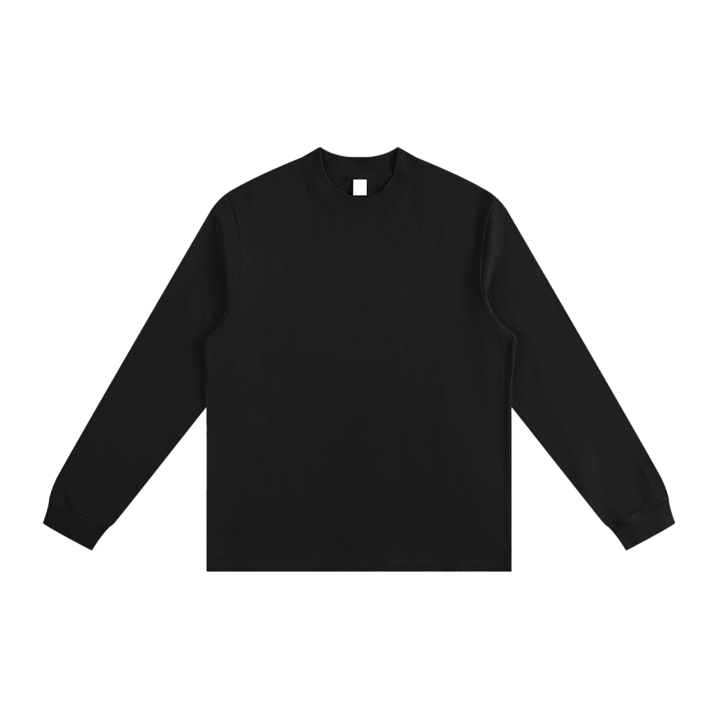 Cotton Sweatshirt | Plain Mock Neck
