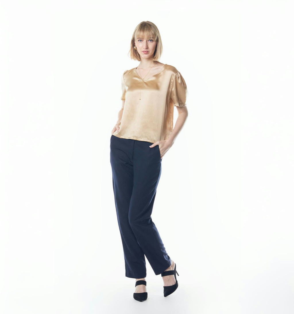 Le Réussi® | Women's Silk Champagne Blouse
