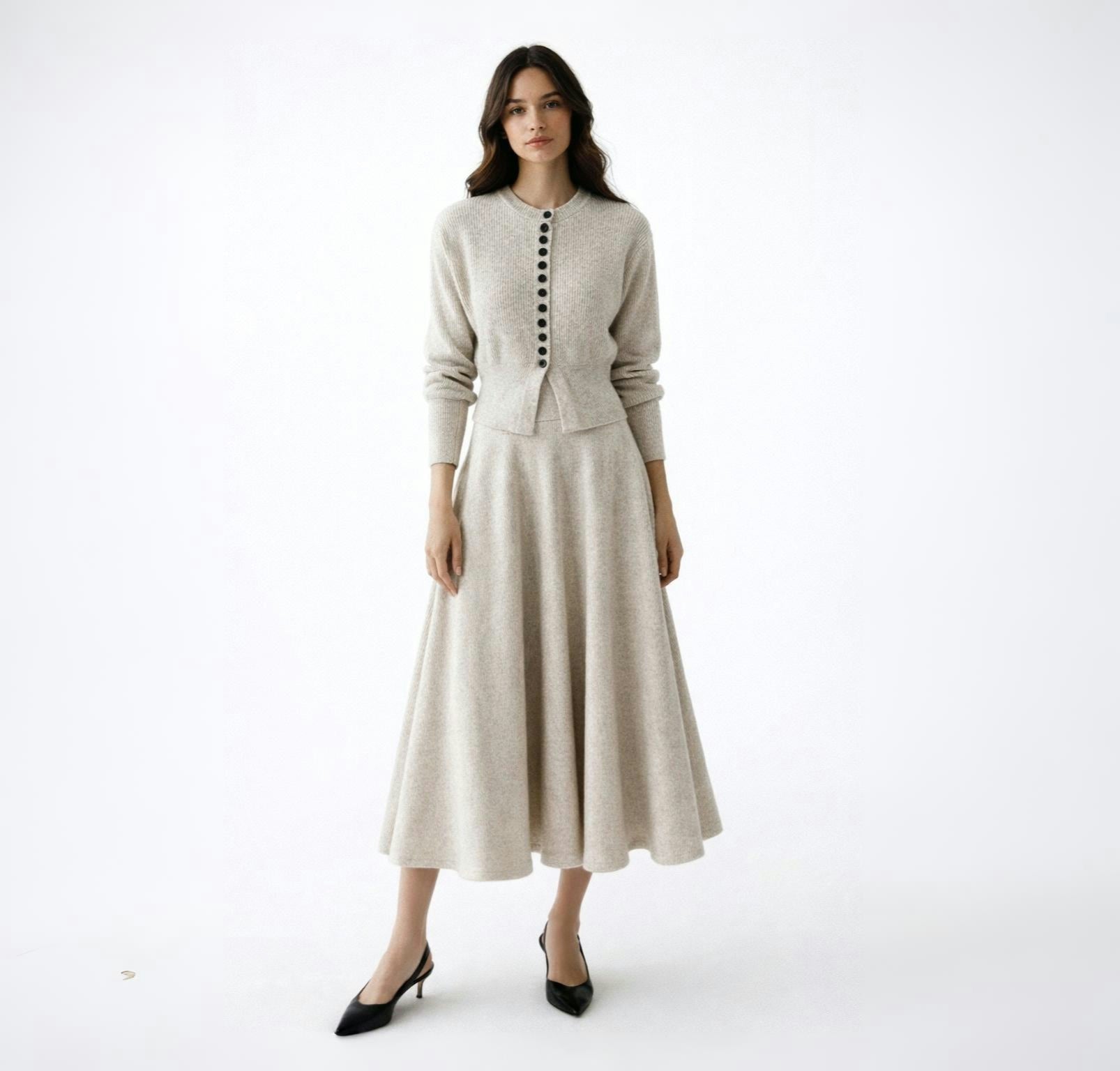Fleur de Lys | Women's Alpaca Wool Sweater & Skirt Set