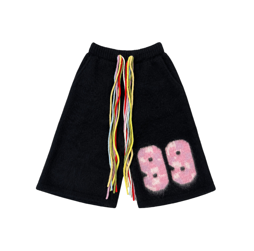 BRAINWASHED | Multicolor Tassle Mohair Shorts