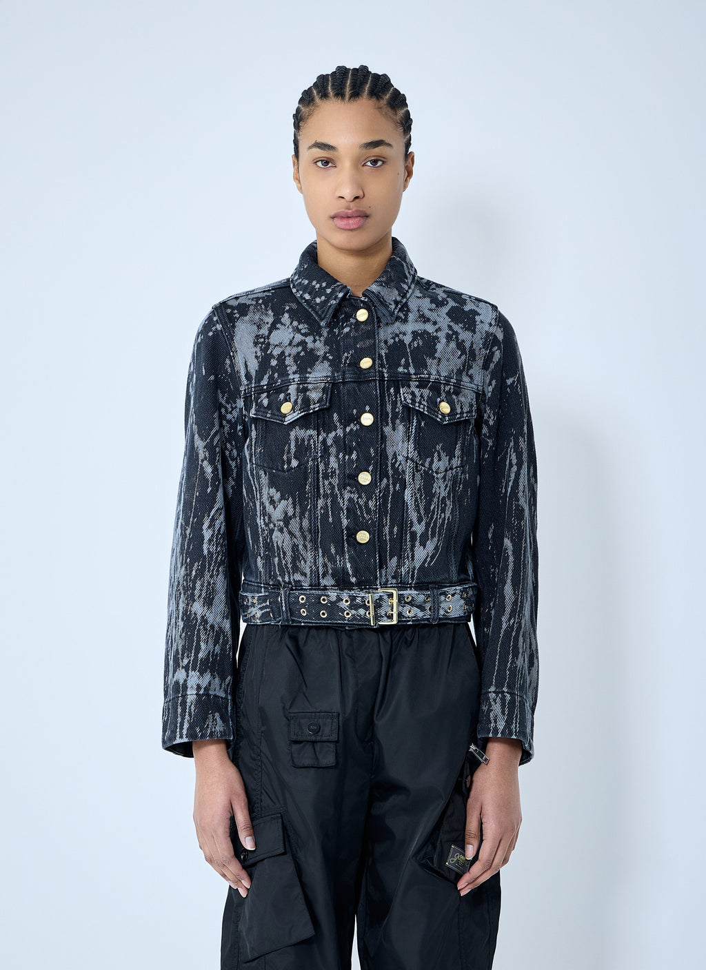 GANNI | Women's Heavy Denim Belted Jacket