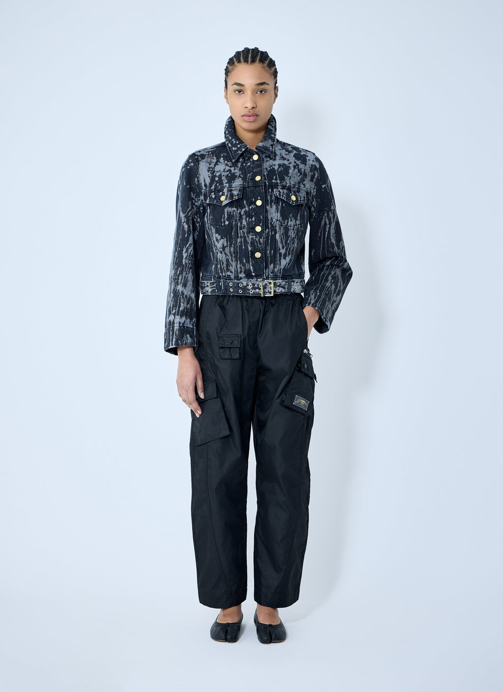 GANNI | Women's Heavy Denim Belted Jacket