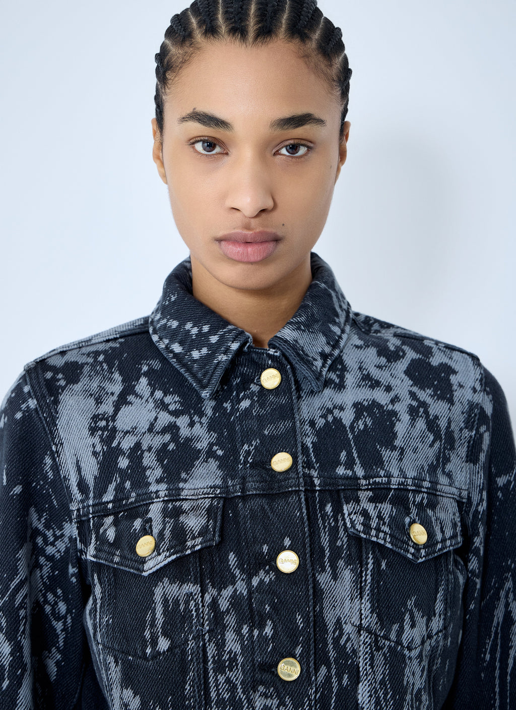 GANNI | Women's Heavy Denim Belted Jacket