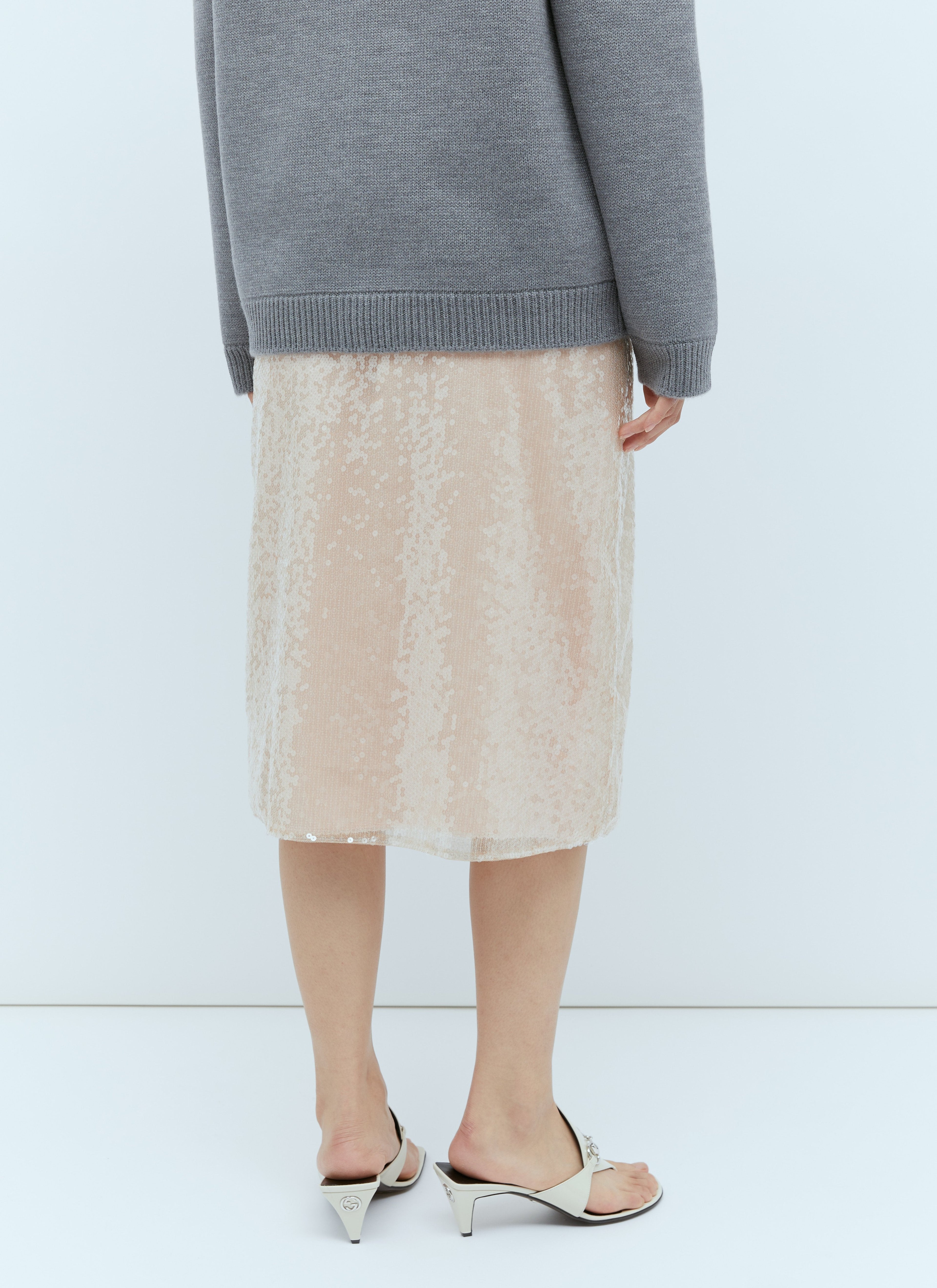 Gucci | Women's Sequin-Embroidered Tulle Skirt