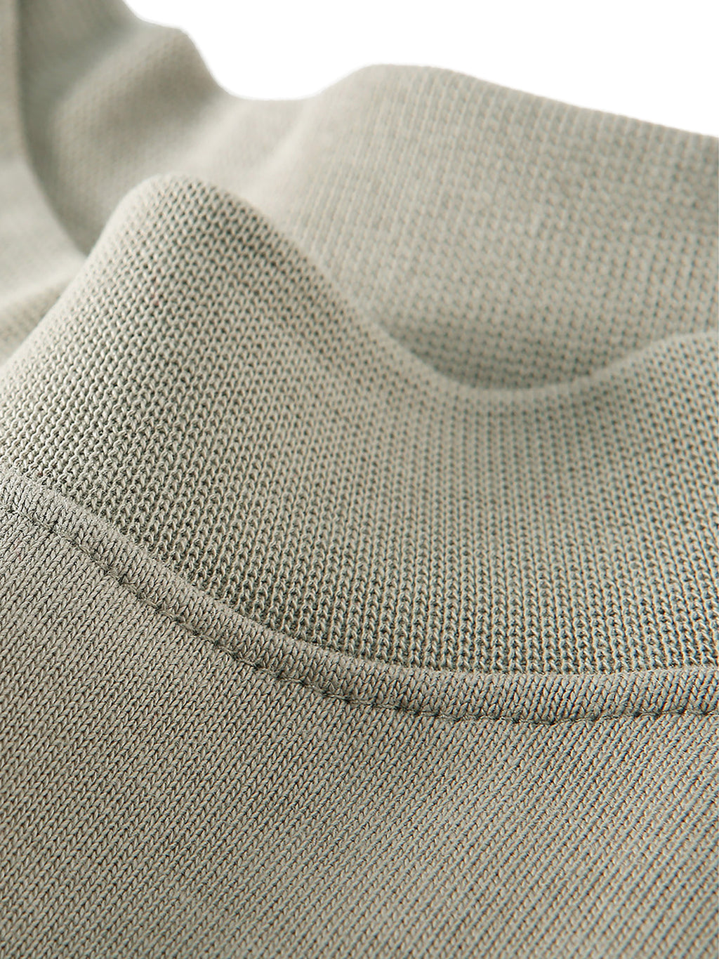 Cotton Sweatshirt | Plain Mock Neck