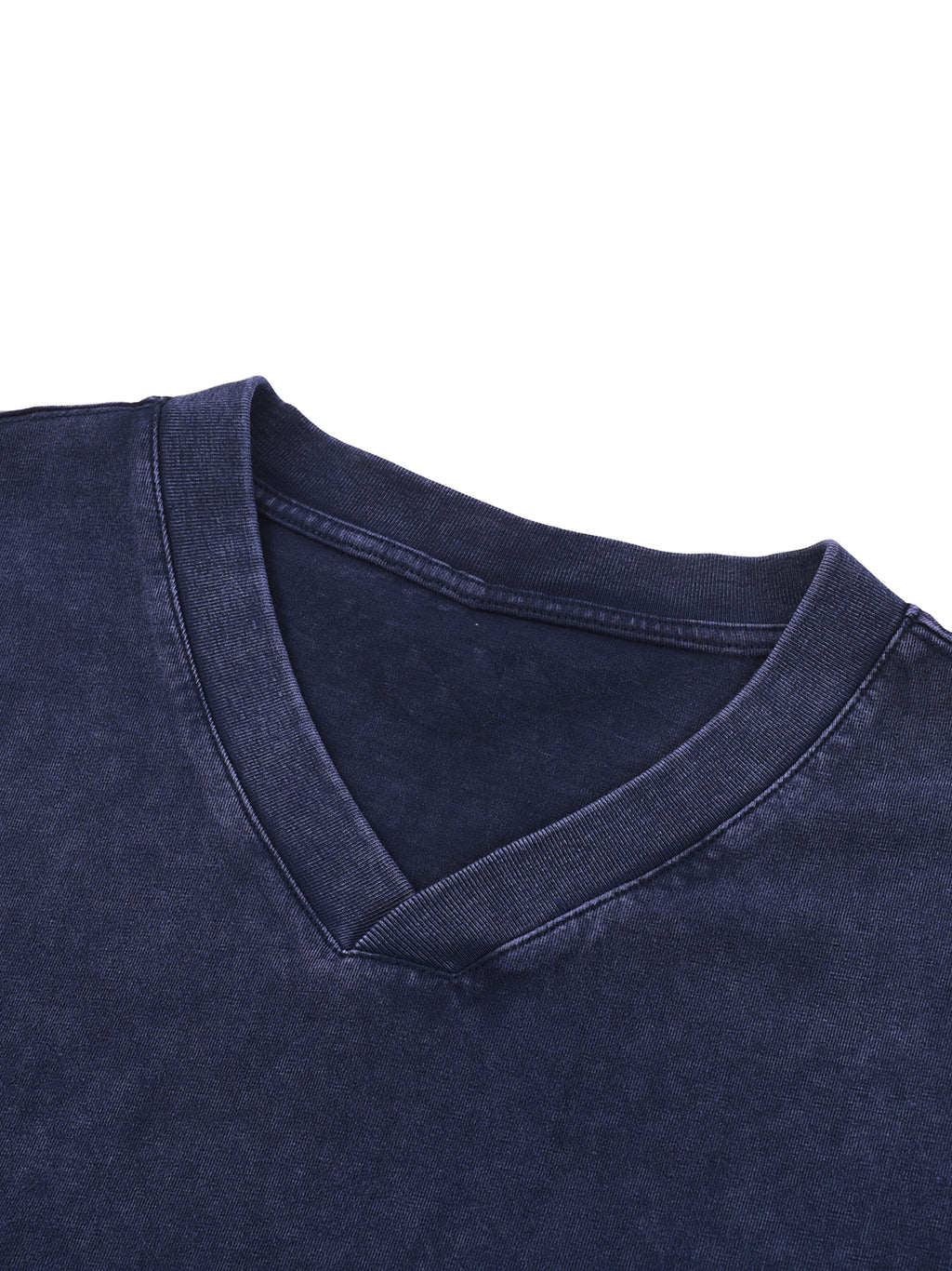 Cotton V-Neck T-shirt | Snow Washed