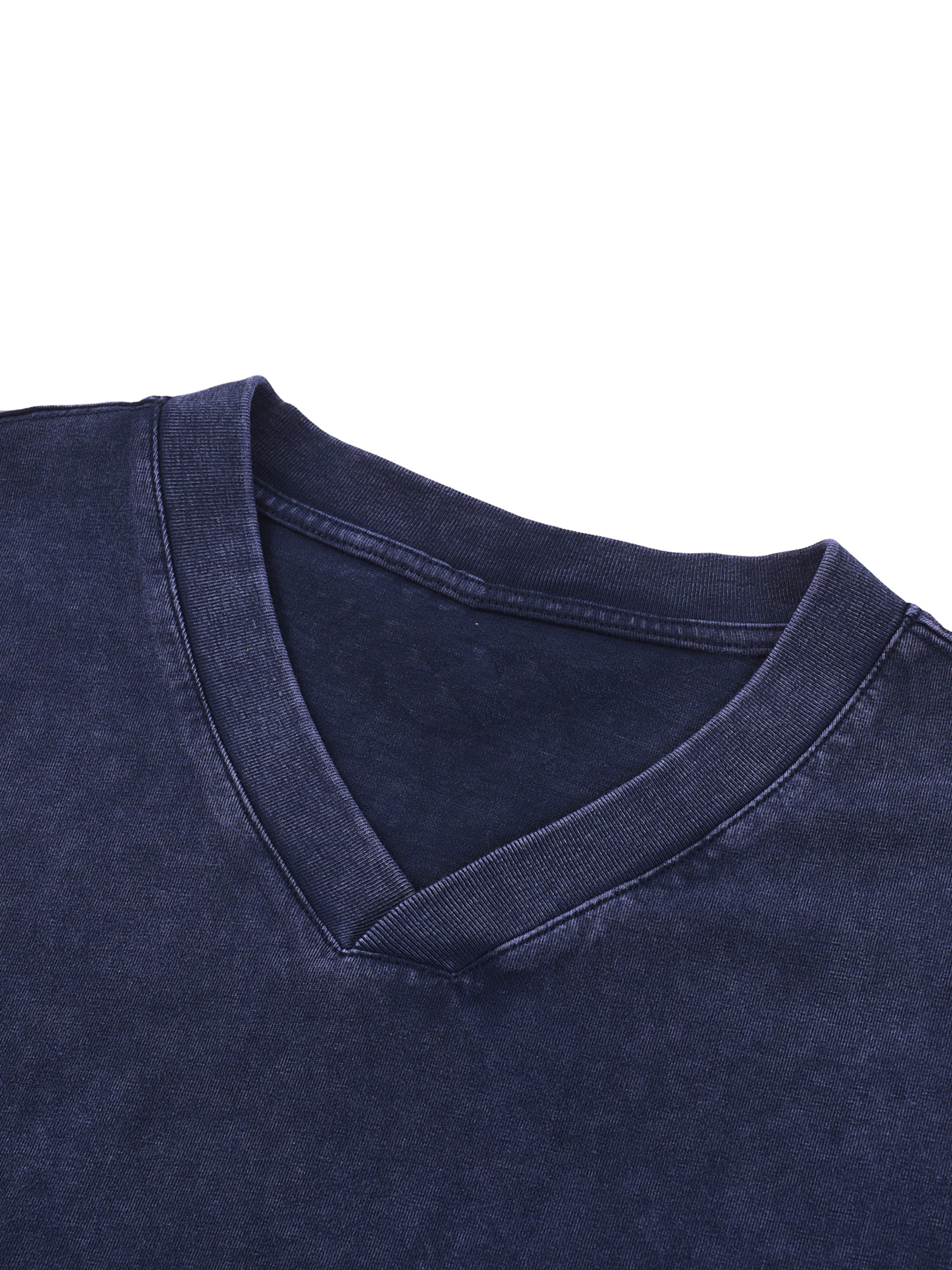 Cotton V-Neck T-shirt | Snow Washed
