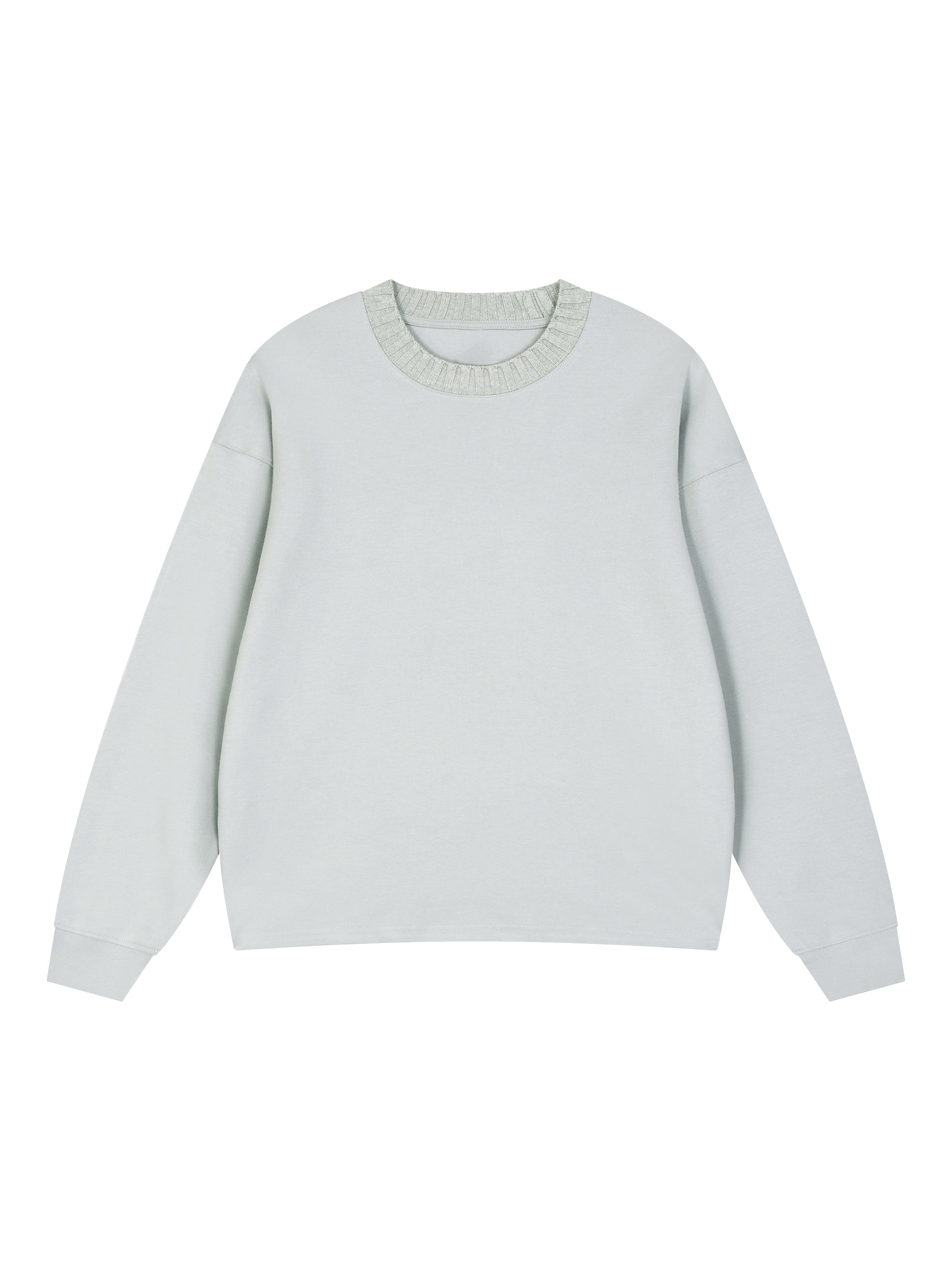 GALLO JEAN | Knit Cotton Blend Round Neck Oversized Sweatshirt