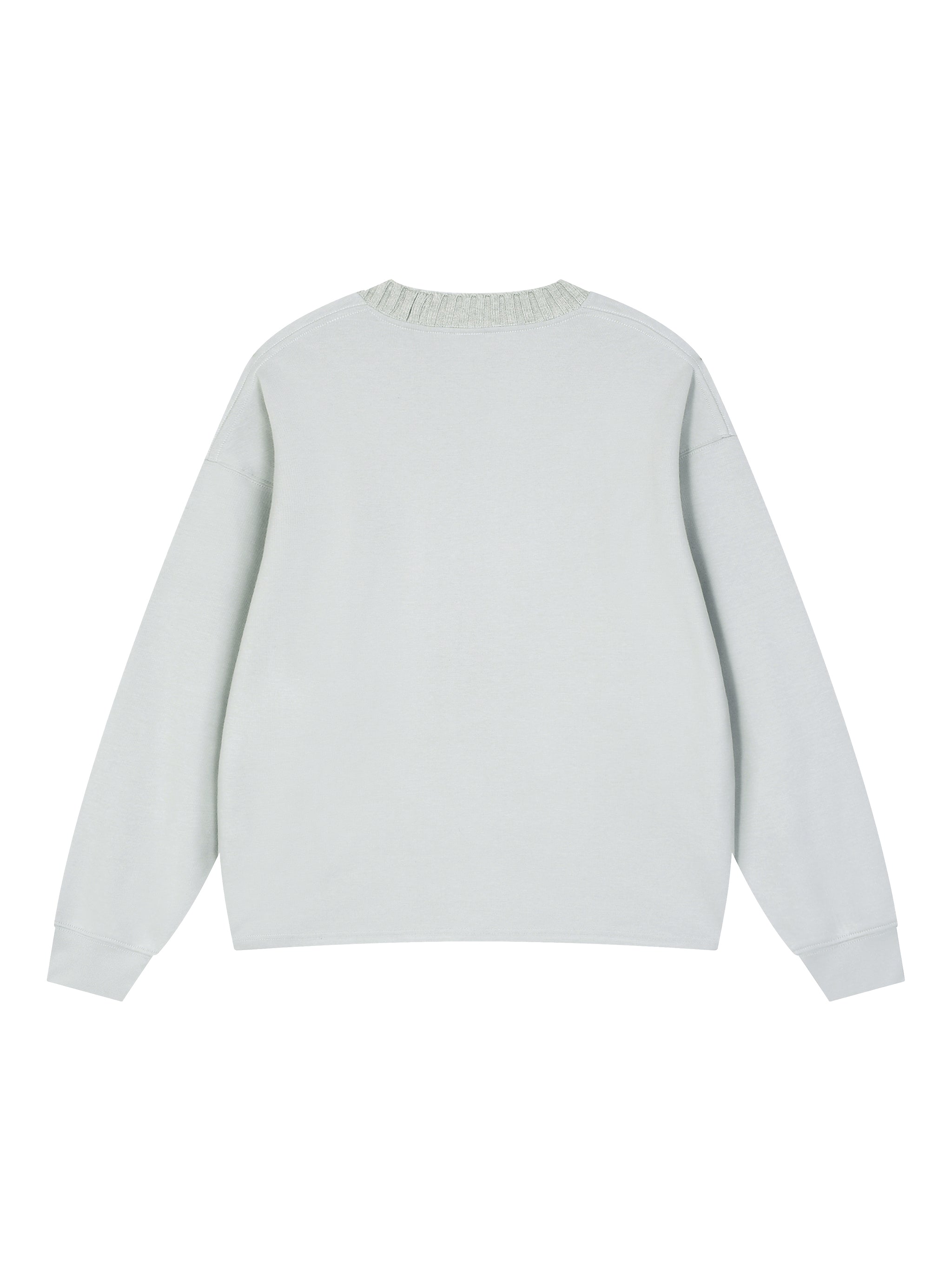 GALLO JEAN | Knit Cotton Blend Round Neck Oversized Sweatshirt