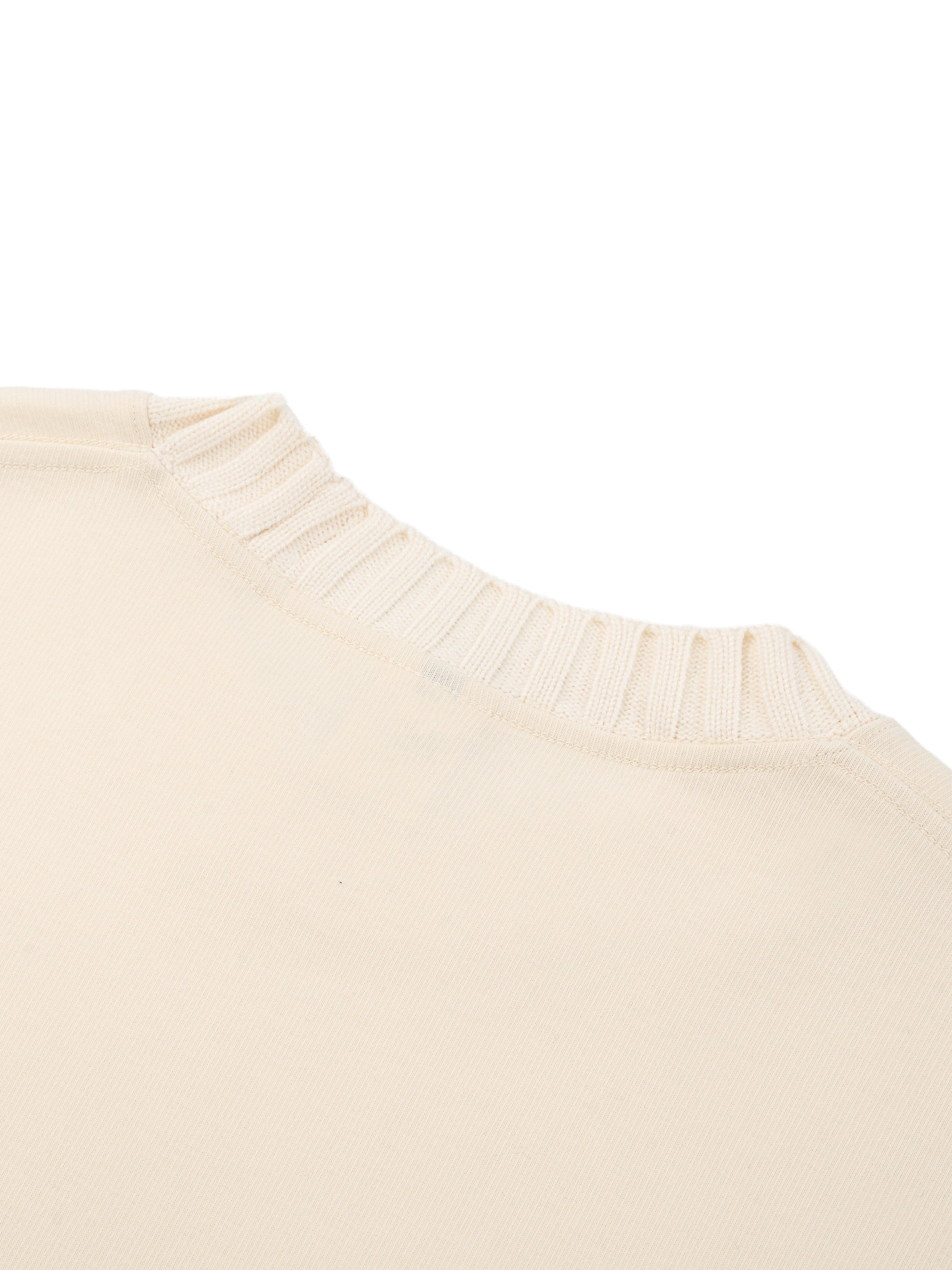 GALLO JEAN | Knit Cotton Blend Round Neck Oversized Sweatshirt