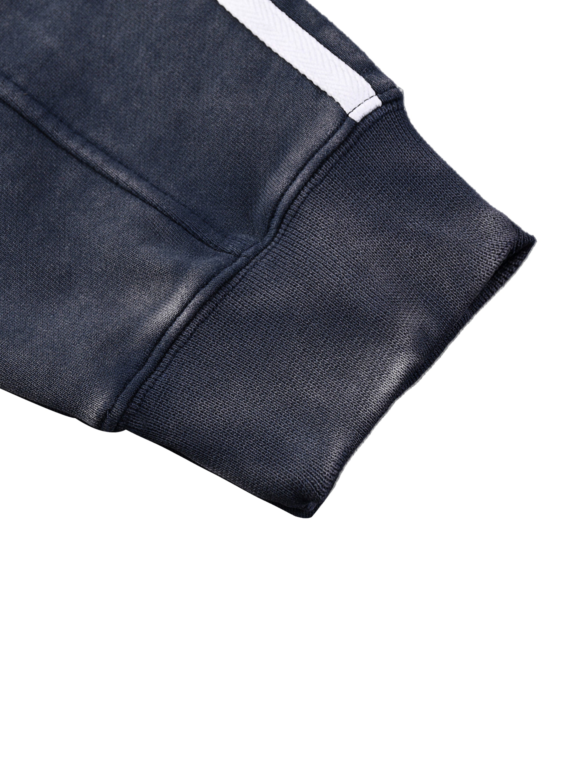 GALLO JEAN | Snow Washed Contrast Tape Cotton Sweatshirt