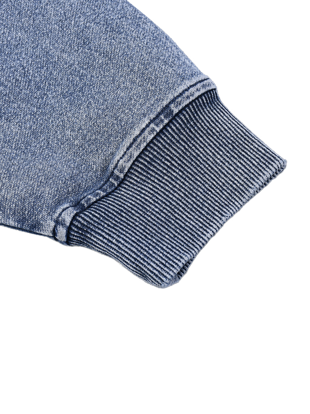 GALLO JEAN | Snow Washed Oversized Cotton Blend Zip-Up Hoodie