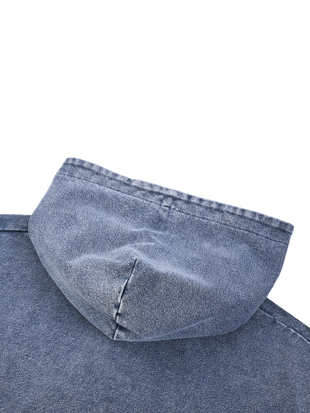 GALLO JEAN | Snow Washed Oversized Cotton Blend Zip-Up Hoodie