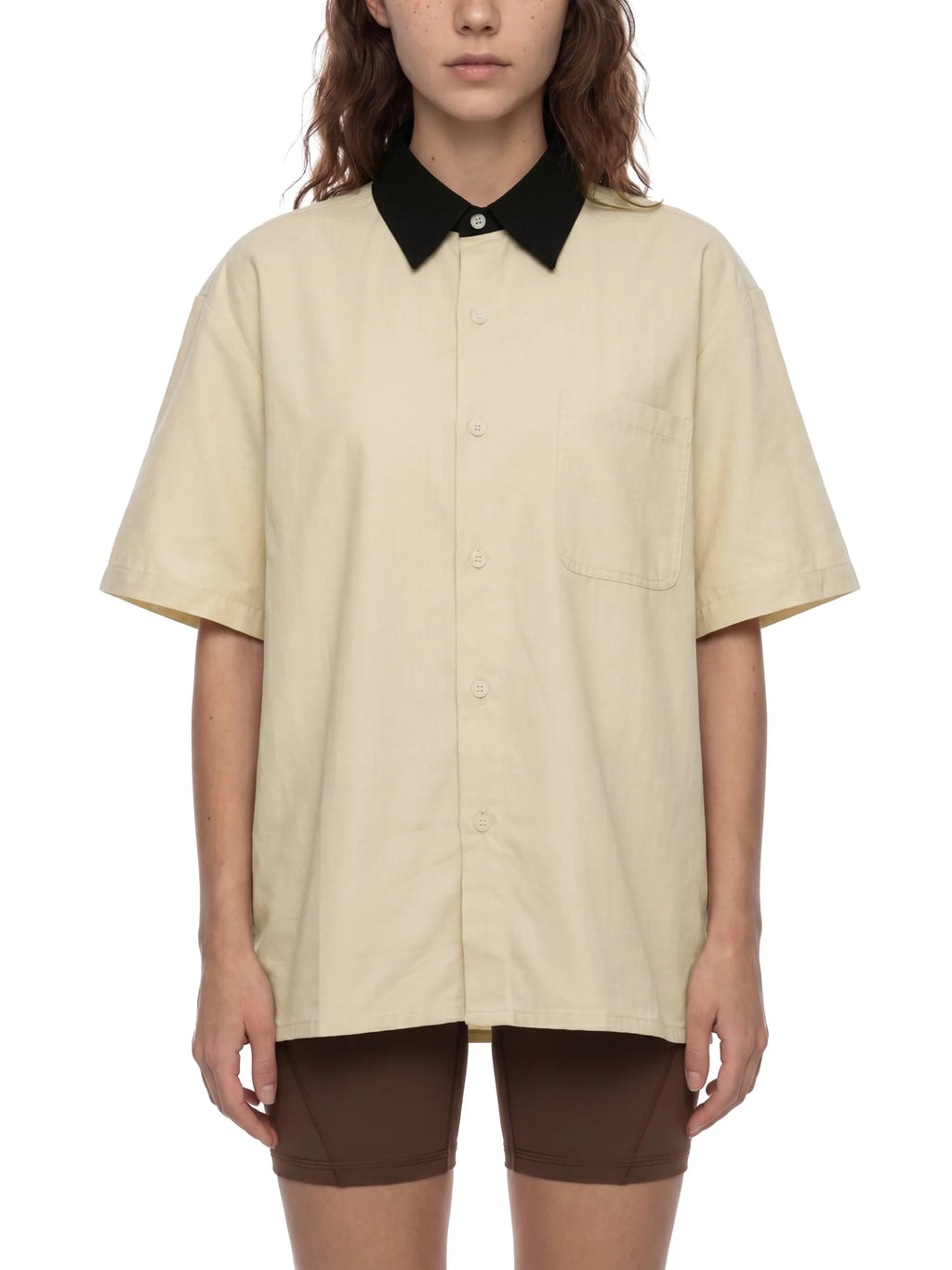 Gallo Jean | Color Block Button Down T-Shirt