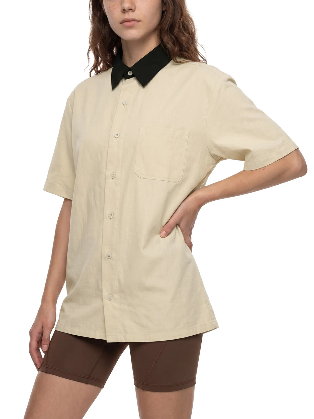 Gallo Jean | Color Block Button Down T-Shirt