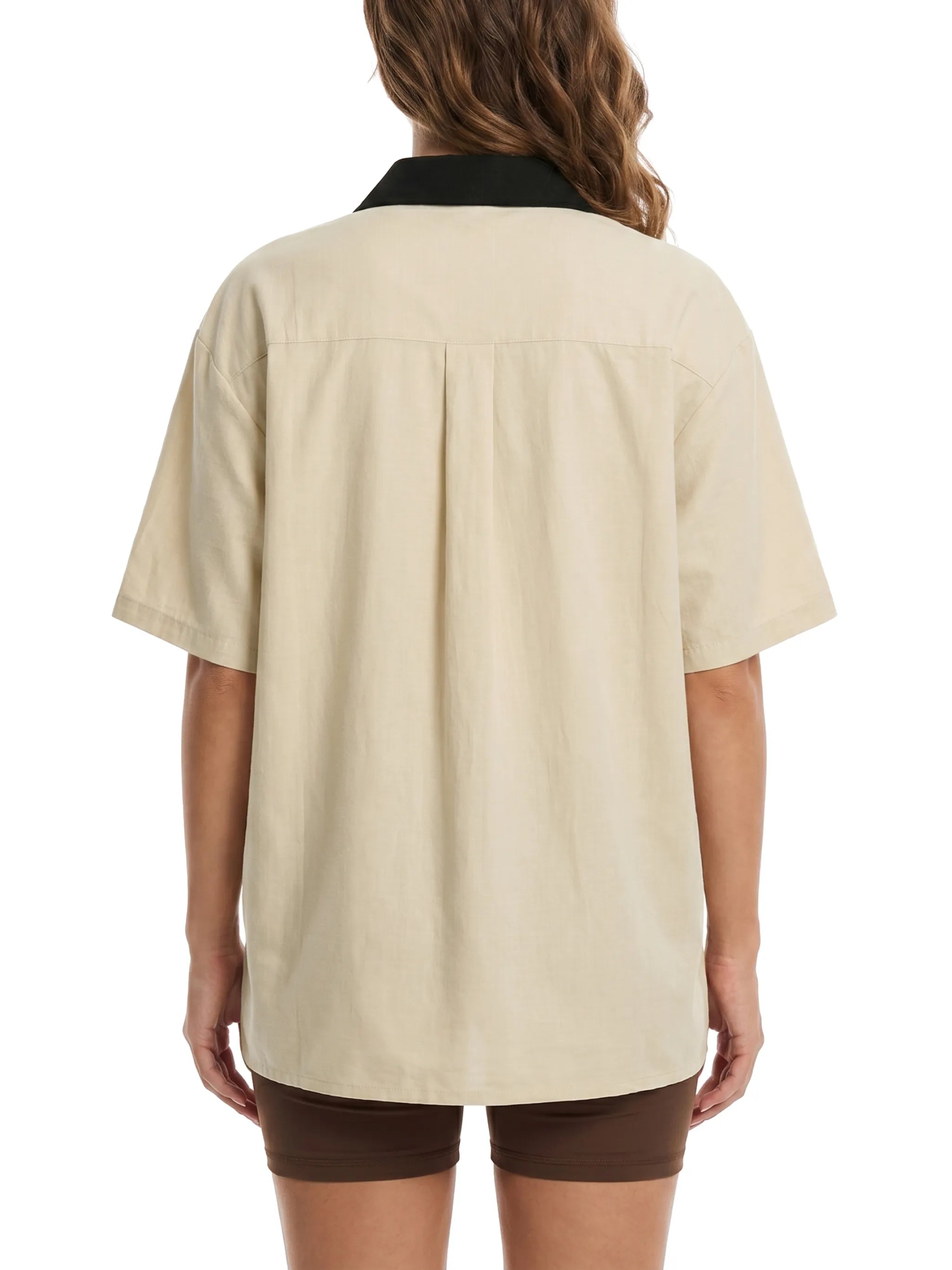 Gallo Jean | Color Block Button Down T-Shirt